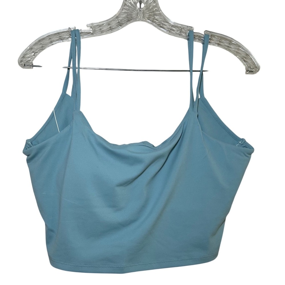 Halara Cloudful Air Twisted Backless Sports Bra Tank Top Blue XL NWT Workout
